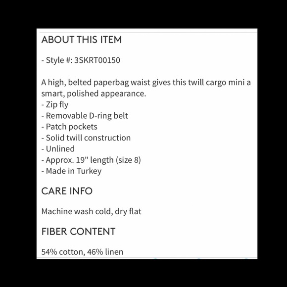 ALC Kai Belted Utility Skirt. - Picture 7 of 12